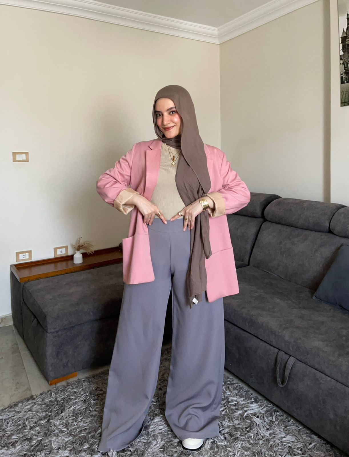 بنطلون وايد ليج